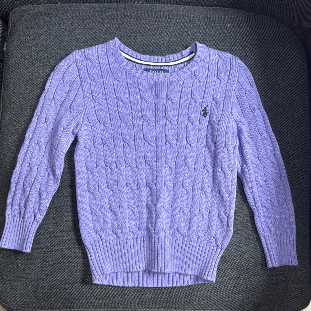 Ralph Lauren Purple Cable Knit Sweater